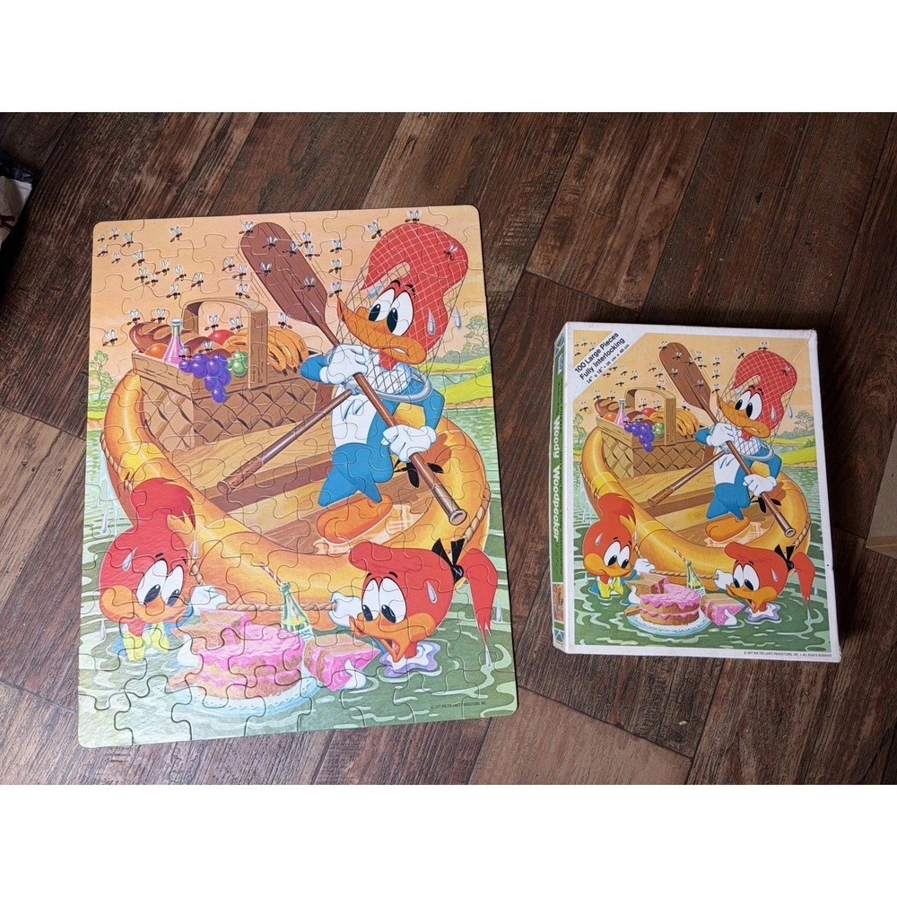 1977 Woody Woodpecker Walter Lantz 100 Pieces Jigsaw Puzzle Complete